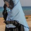 Voile bleu - femme musulmane