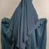 Khimar vert 1 voile avec abaya nidha verte- femme musulmane