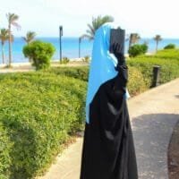abaya papillon noir - femme musulmane