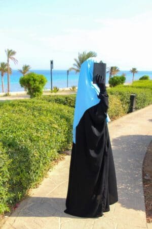 abaya papillon noir - femme musulmane