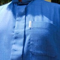 Qamis Majestic bleu – col ouvert