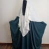 Abaya nidah verte face- femme musulmane