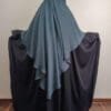 Abaya nidah noire dos - femme musulmane
