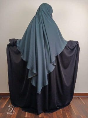 Abaya nidah noire dos - femme musulmane
