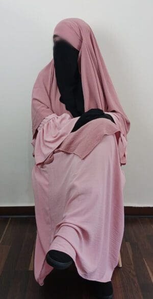 Abaya tulipe rose en jazz - femme musulmane