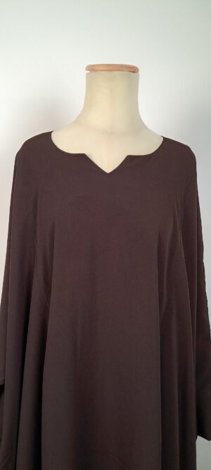 Abaya maternité - allaitement marron - femme musulmane