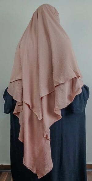 Khimar nude 2 voiles - femme musulmane