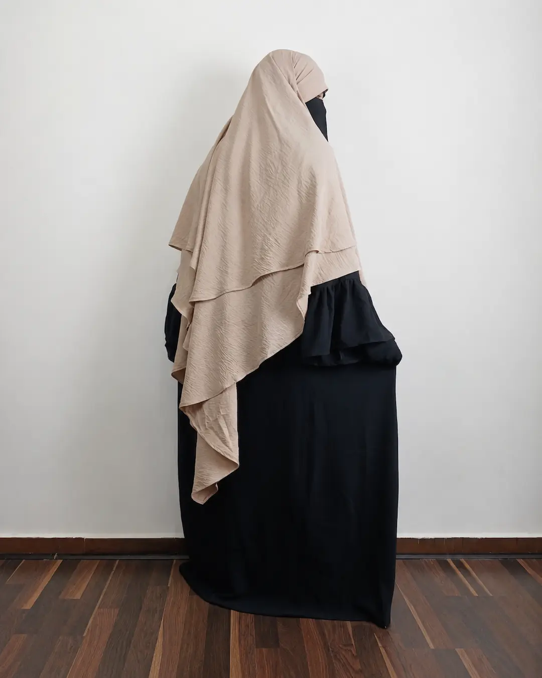 ABAYA TULIPE DOS NOIR