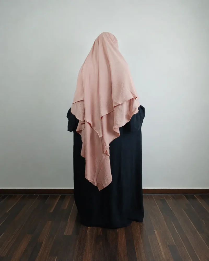 Khimar Jazz 2 voiles saumon
