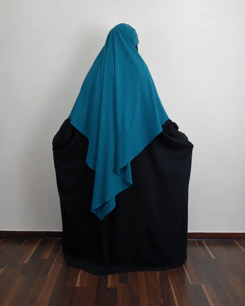 Khimar whool peach 1 voile bleu