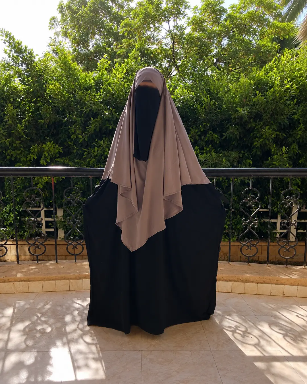 Khimar whool peach 1 voile